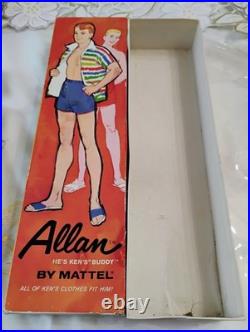 MATTEL vtg #1000 ALLAN DOLL COMPLETE withRareOUTFIT, STAND & BOX 1963
