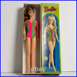 MIB boxed 1960s #1190 Mattel Barbie doll Standard LT. Brown