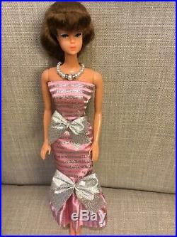 Maba Ma Ba Vintage Brunette Barbie 1989 Japan Box Pink Dress