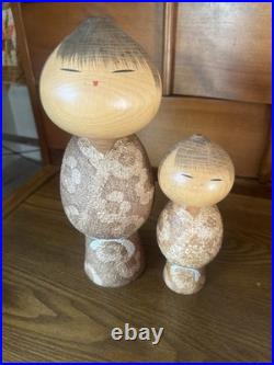 Masao Watanabe Vintage Kokeshi Doll Mushin 1917-2007 Lot Of 2