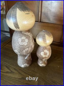 Masao Watanabe Vintage Kokeshi Doll Mushin 1917-2007 Lot Of 2