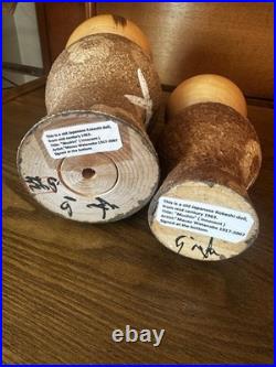 Masao Watanabe Vintage Kokeshi Doll Mushin 1917-2007 Lot Of 2