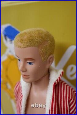 Mattel 1960s Blonde Ken Barbie Doll Case & Clothing Lot