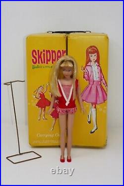 Mattel 1960s Blonde Skipper Barbie Doll Case & Clothing Lot