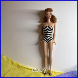 Mattel 1960s RARE Vintage Titan Red Ponytail Barbie Doll Original Swimsuit