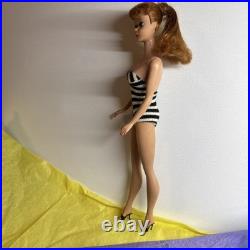 Mattel 1960s RARE Vintage Titan Red Ponytail Barbie Doll Original Swimsuit