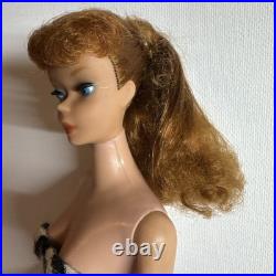 Mattel 1960s RARE Vintage Titan Red Ponytail Barbie Doll Original Swimsuit