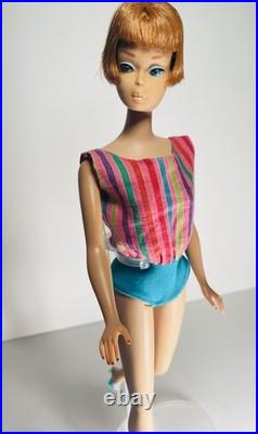 Mattel 1965 Vintage American Girl Titan Hair Barbie Doll withBendable Legs #1070