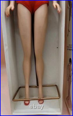 Mattel Barbie 1962 Vintage Bubble Cut Doll Japan Red Swimming Suit