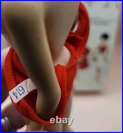 Mattel Barbie 1962 Vintage Bubble Cut Doll Japan Red Swimming Suit