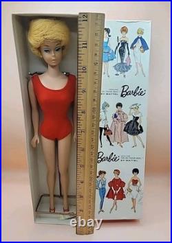 Mattel Barbie 1962 Vintage Bubble Cut Doll Japan Red Swimming Suit