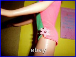 Mattel Mod Barbie #1190 STANDARD BARBIE straight leg Brunette original suit 1969