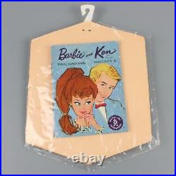Mattel Vintage Barbie Pak White knit Square neck Sweater Shell on card 1961 MOC