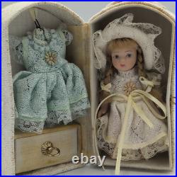 Mignonette Bisque doll Closet Set Presentation Box Japan Vintage 12cm with Dress Mignonette Bisque doll Closet Set Presentation Box Japan Vintage 12cm with Dress