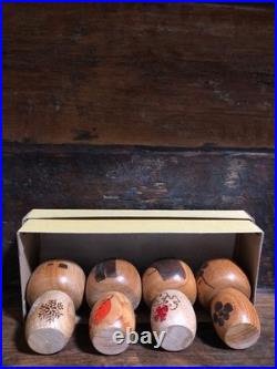 Mini Kokeshi Doll Yamakawa Isamu 4 Pieces Approx. Height 7.5cm Vintage Rare Old