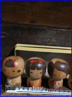 Mini Kokeshi Doll Yamakawa Isamu 4 Pieces Approx. Height 7.5cm Vintage Rare Old