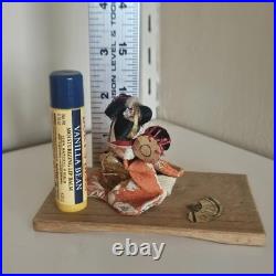 Miniature Vintage Japanese Geisha Doll with Fan Handcrafted
