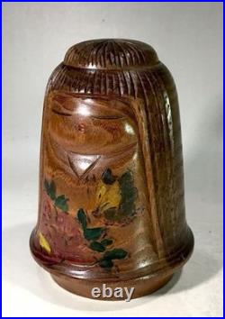 Miyajima Muhitsu Kokeshi Doll Vintage Handmade Japanese Folk Toy Authentic