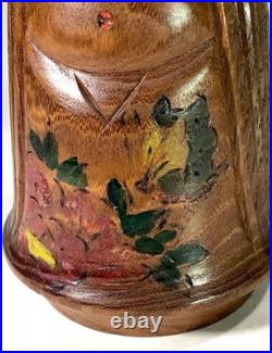 Miyajima Muhitsu Kokeshi Doll Vintage Handmade Japanese Folk Toy Authentic