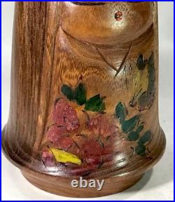 Miyajima Muhitsu Kokeshi Doll Vintage Handmade Japanese Folk Toy Authentic