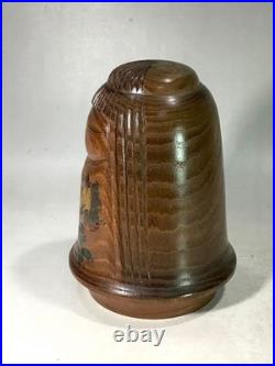 Miyajima Muhitsu Kokeshi Doll Vintage Handmade Japanese Folk Toy Authentic