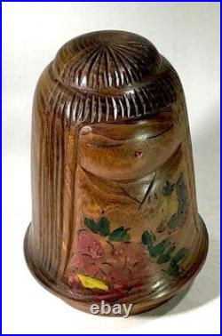 Miyajima Muhitsu Kokeshi Doll Vintage Handmade Japanese Folk Toy Authentic