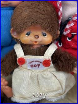 Monchichi-Vintage 1974 Family Of Dolls- Lot Of 5