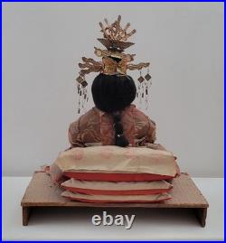 Museum-Quality Emperor & Empress Hina Japanese Vintage Dolls Platforms-Signed