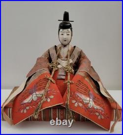 Museum-Quality Emperor & Empress Hina Japanese Vintage Dolls Platforms-Signed