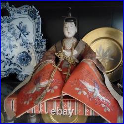 Museum-Quality Emperor & Empress Hina Japanese Vintage Dolls Platforms-Signed