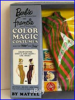 NRFB Vintage & RARE! Barbie & Francie COLOR MAGIC COSTUME Stripes Away 1965