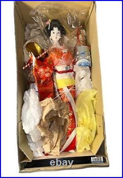 New Vintage Shiokumi Japanese Geisha Asian Doll 18 With Water Buckets Pales New Vintage Shiokumi Japanese Geisha Asian Doll 18 With Water Buckets Pales