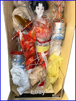 New Vintage Shiokumi Japanese Geisha Asian Doll 18 With Water Buckets Pales New Vintage Shiokumi Japanese Geisha Asian Doll 18 With Water Buckets Pales