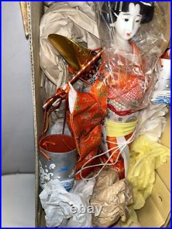 New Vintage Shiokumi Japanese Geisha Asian Doll 18 With Water Buckets Pales New Vintage Shiokumi Japanese Geisha Asian Doll 18 With Water Buckets Pales