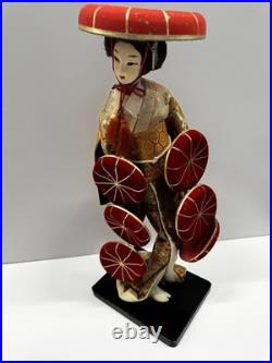 Nishi Doll, Maiko, Japanese Kyoto Geisha Red Hat Dress Rare, vintage 17 tall