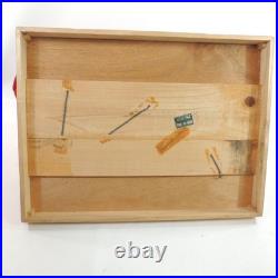 Nishi Kagamijishi 17 White & Red Hair Kabuki Dancer Dolls on Wood Base Vintage