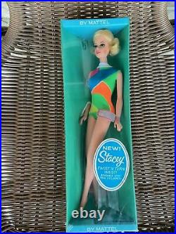 Nrfb Vintage 1967 Mattel Twist N Turn Blonde Flip Stacey Doll #1165 Nrfb, New