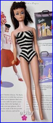 Number Seven #7 Mattel Ponytail Black/Brunette Barbie Doll 1960s