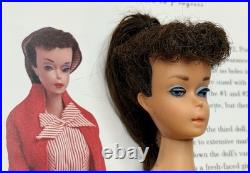 Number Seven #7 Mattel Ponytail Black/Brunette Barbie Doll 1960s