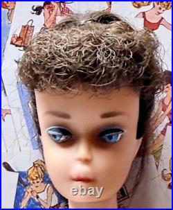 Number Seven #7 Mattel Ponytail Black/Brunette Barbie Doll 1960s