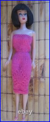 OOAK Raven Haired Vintage Barbie Bubble Cut Re root With Custom Outfit