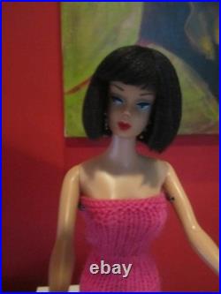 OOAK Raven Haired Vintage Barbie Bubble Cut Re root With Custom Outfit
