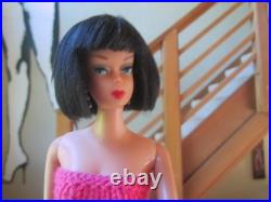 OOAK Raven Haired Vintage Barbie Bubble Cut Re root With Custom Outfit