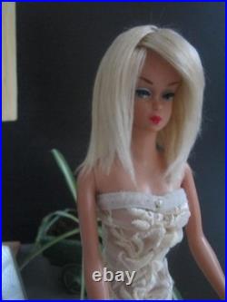 OOAK VINTAGE BARBIE With REROOTED Platinum Blonde Silk Hair With OOAK. OUTFIT