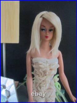 OOAK VINTAGE BARBIE With REROOTED Platinum Blonde Silk Hair With OOAK. OUTFIT