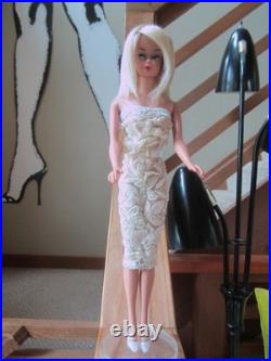 OOAK VINTAGE BARBIE With REROOTED Platinum Blonde Silk Hair With OOAK. OUTFIT