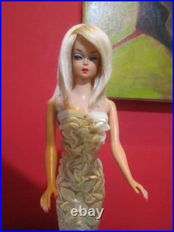 OOAK VINTAGE BARBIE With REROOTED Platinum Blonde Silk Hair With OOAK. OUTFIT