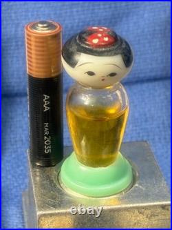 ORIGINAL BOX With5 Vintage KOKESHI Doll Perfume Bottle Hand Painted in JAPAN, MUSK