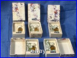 ORIGINAL BOX With5 Vintage KOKESHI Doll Perfume Bottle Hand Painted in JAPAN, MUSK