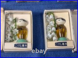 ORIGINAL BOX With5 Vintage KOKESHI Doll Perfume Bottle Hand Painted in JAPAN, MUSK